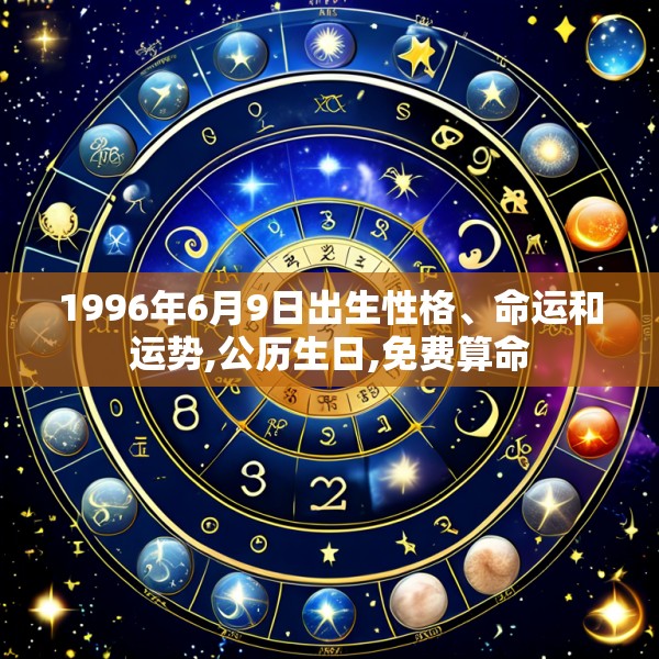 1996年6月9日出生性格、命运和运势,公历生日,免费算命