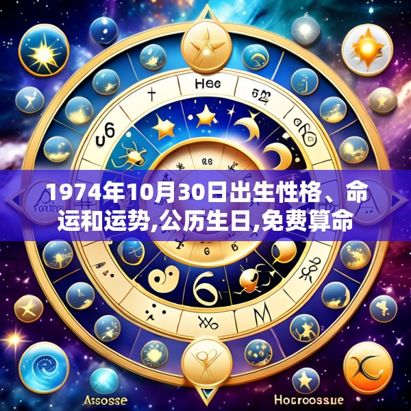 1974年10月30日出生性格、命运和运势,公历生日,免费算命