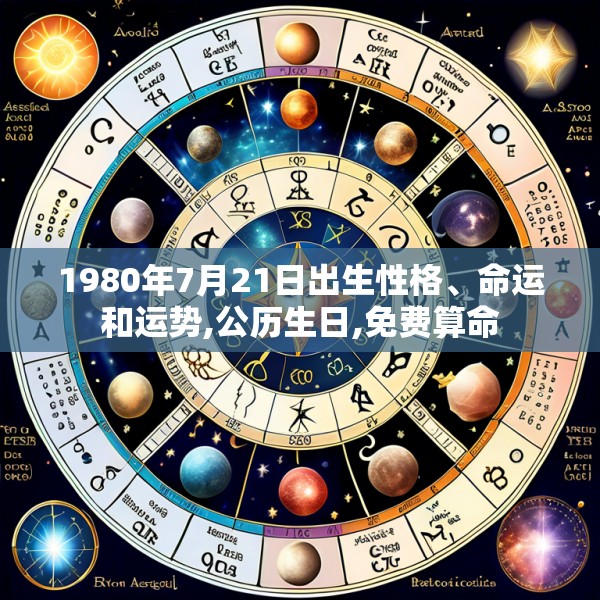 1980年7月21日出生性格、命运和运势,公历生日,免费算命
