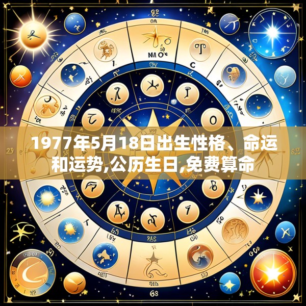 1977年5月18日出生性格、命运和运势,公历生日,免费算命