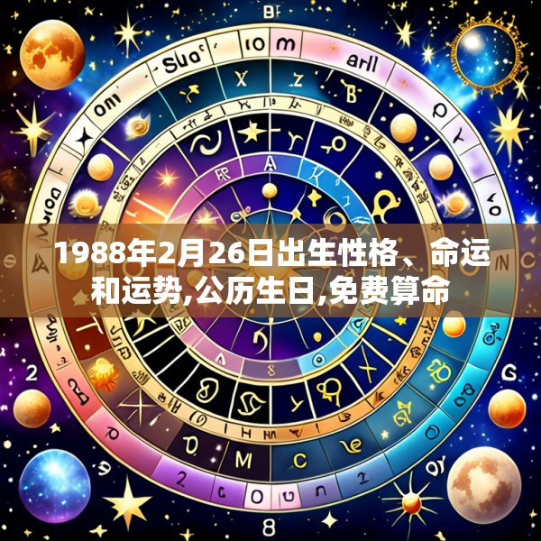 1988年2月26日出生性格、命运和运势,公历生日,免费算命