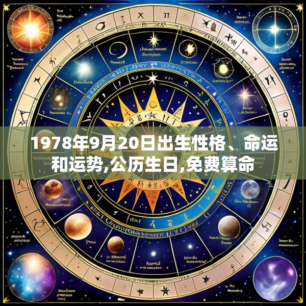 1978年9月20日出生性格、命运和运势,公历生日,免费算命