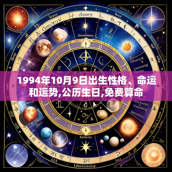 1994年10月9日出生性格、命运和运势,公历生日,免费算命
