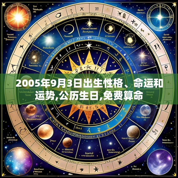 2005年9月3日出生性格、命运和运势,公历生日,免费算命