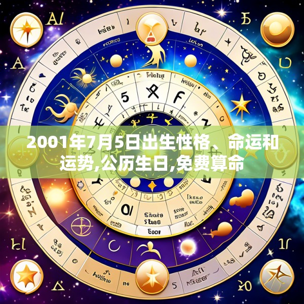 2001年7月5日出生性格、命运和运势,公历生日,免费算命