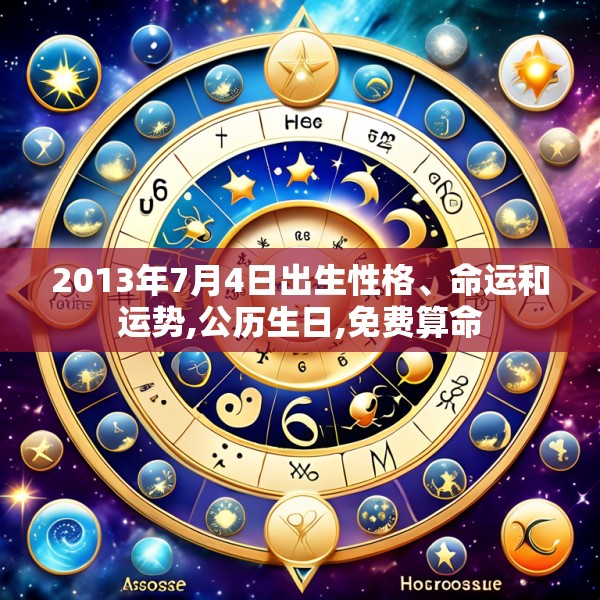 2013年7月4日出生性格、命运和运势,公历生日,免费算命