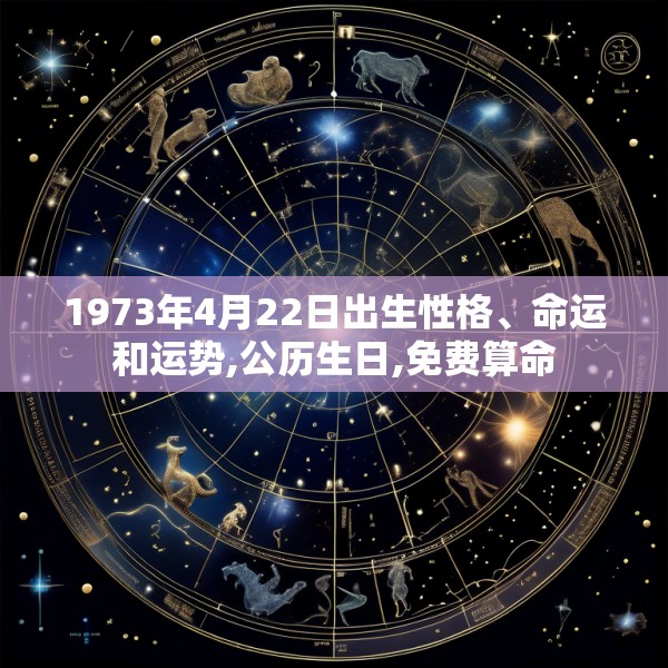 1973年4月22日出生性格、命运和运势,公历生日,免费算命