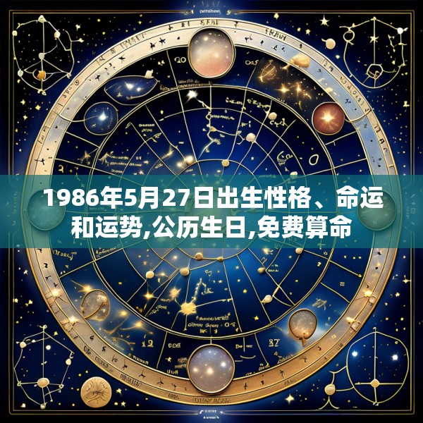 1986年5月27日出生性格、命运和运势,公历生日,免费算命