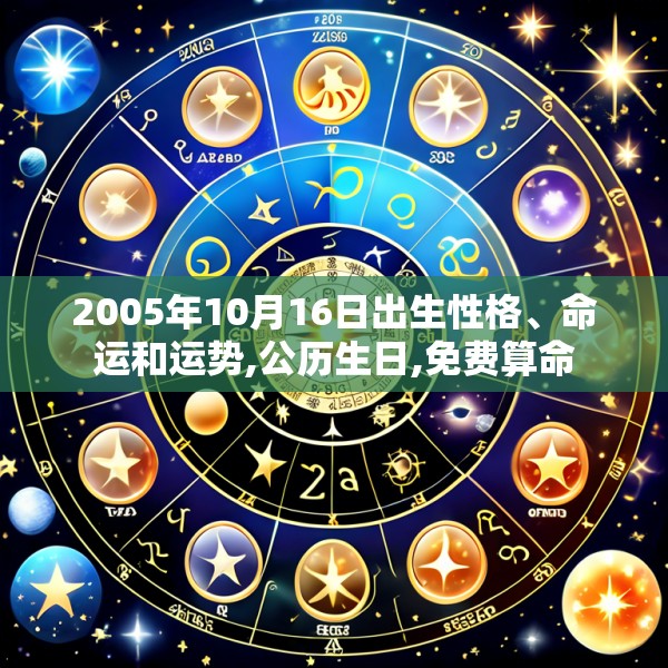 2005年10月16日出生性格、命运和运势,公历生日,免费算命