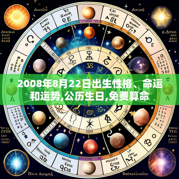 2008年8月22日出生性格、命运和运势,公历生日,免费算命