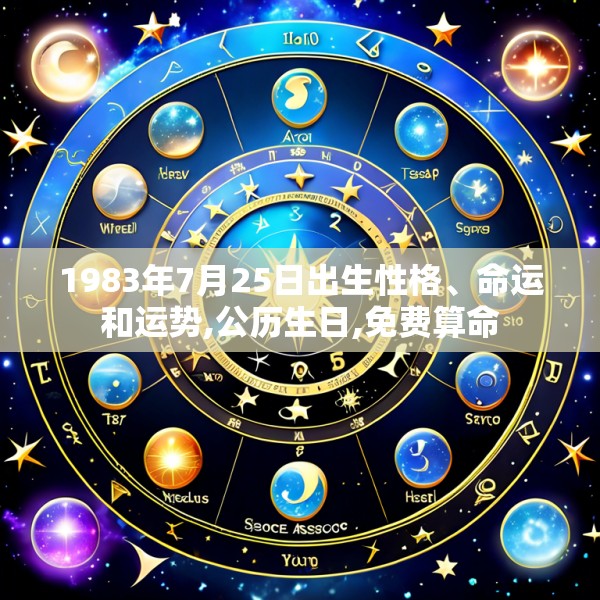 1983年7月25日出生性格、命运和运势,公历生日,免费算命