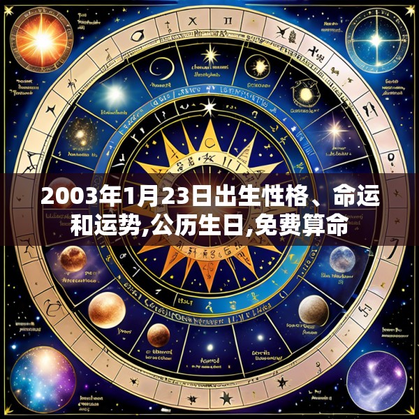 2003年1月23日出生性格、命运和运势,公历生日,免费算命