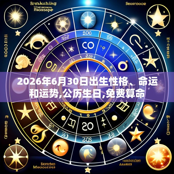 2026年6月30日出生性格、命运和运势,公历生日,免费算命
