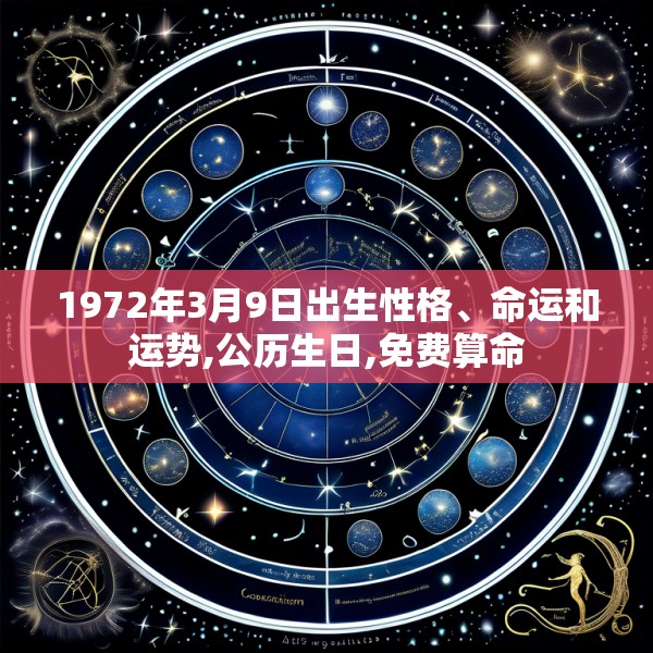 1972年3月9日出生性格、命运和运势,公历生日,免费算命