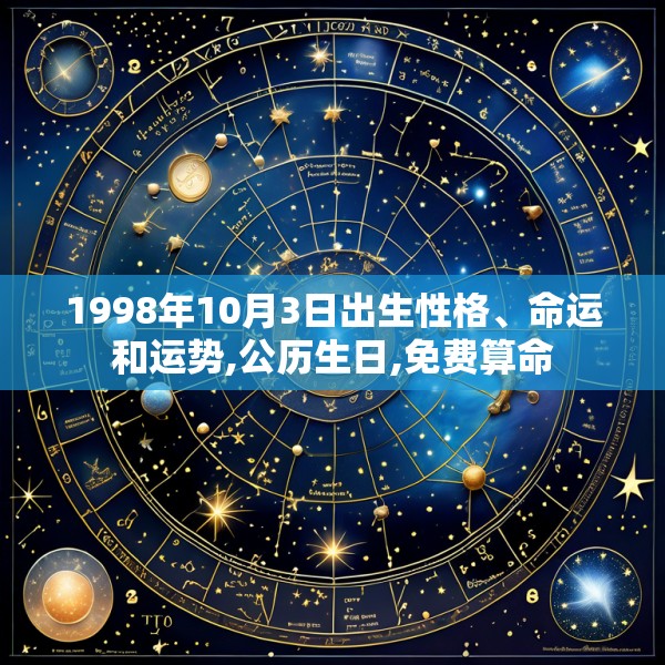 1998年10月3日出生性格、命运和运势,公历生日,免费算命