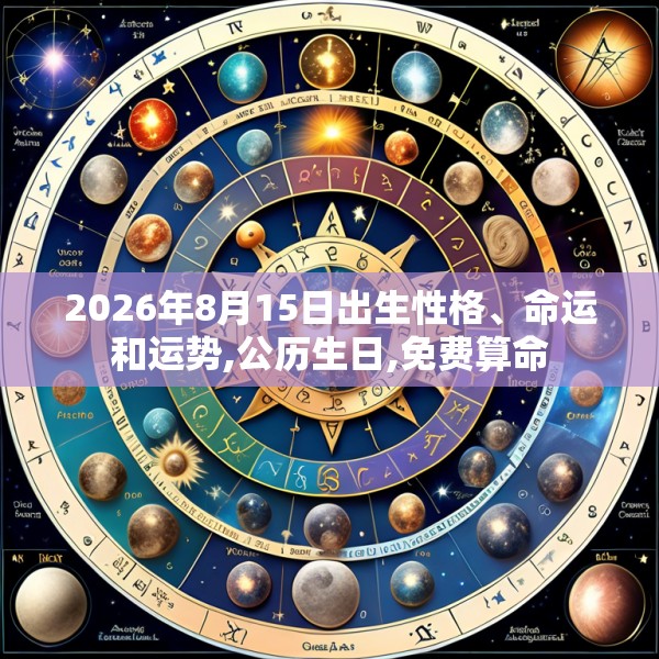 2026年8月15日出生性格、命运和运势,公历生日,免费算命