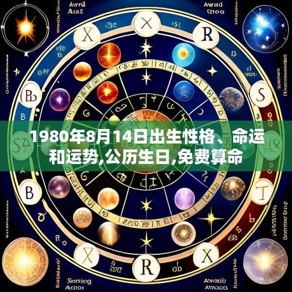 1980年8月14日出生性格、命运和运势,公历生日,免费算命