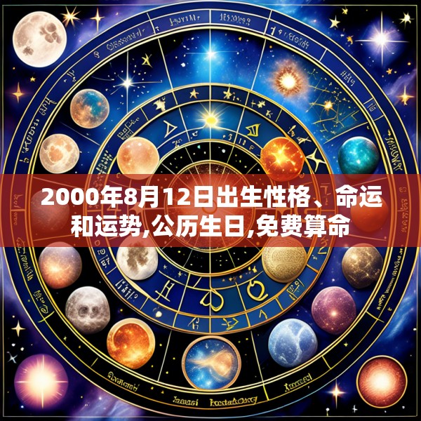 2000年8月12日出生性格、命运和运势,公历生日,免费算命