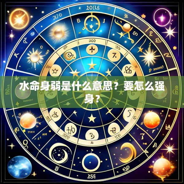水命身弱是什么意思？要怎么强身？