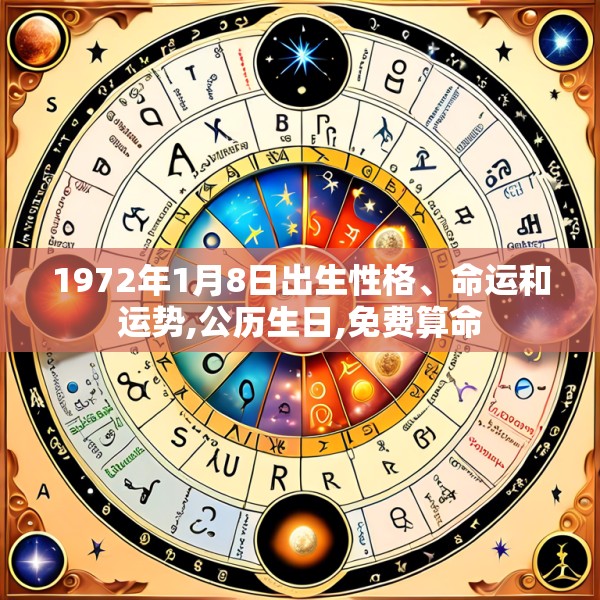 1972年1月8日出生性格、命运和运势,公历生日,免费算命