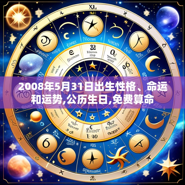 2008年5月31日出生性格、命运和运势,公历生日,免费算命