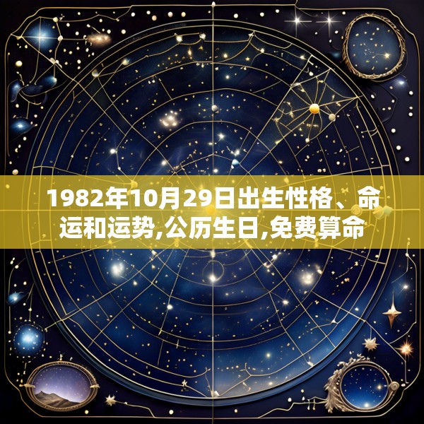 1982年10月29日出生性格、命运和运势,公历生日,免费算命