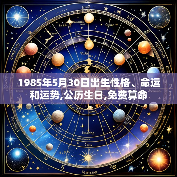 1985年5月30日出生性格、命运和运势,公历生日,免费算命