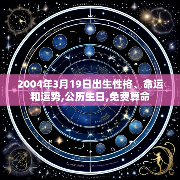 2004年3月19日出生性格、命运和运势,公历生日,免费算命