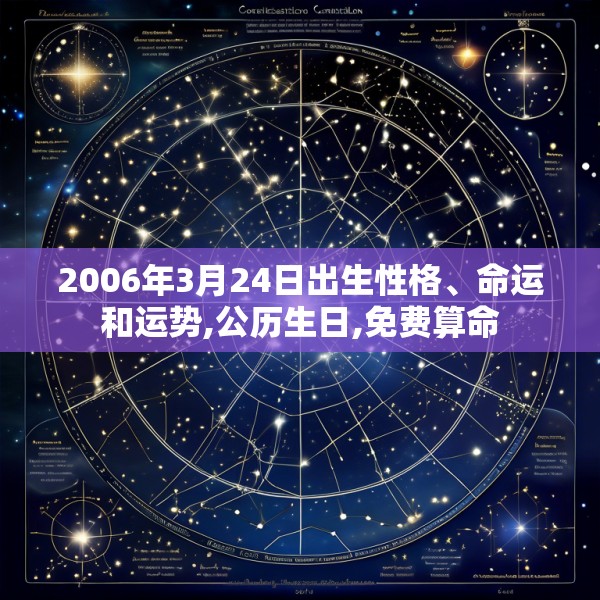 2006年3月24日出生性格、命运和运势,公历生日,免费算命