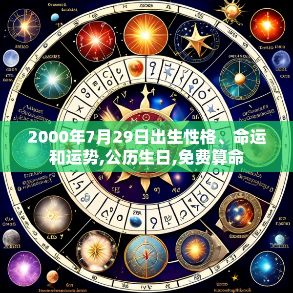 2000年7月29日出生性格、命运和运势,公历生日,免费算命