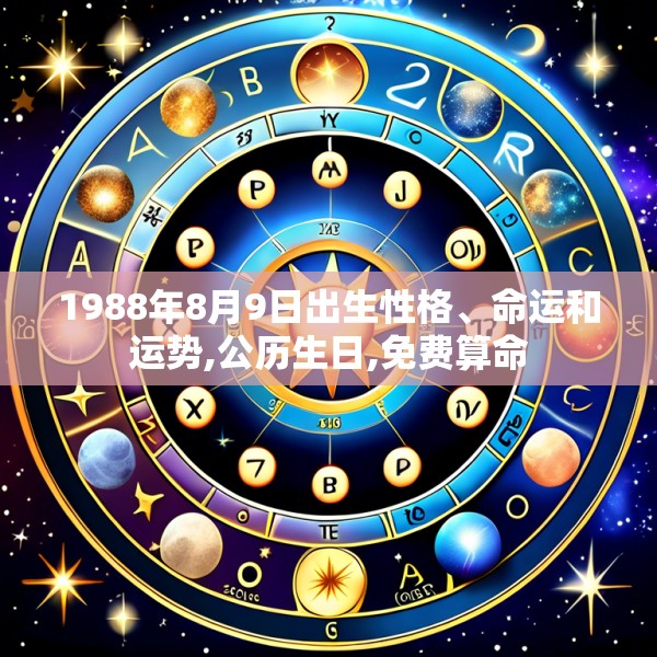 1988年8月9日出生性格、命运和运势,公历生日,免费算命