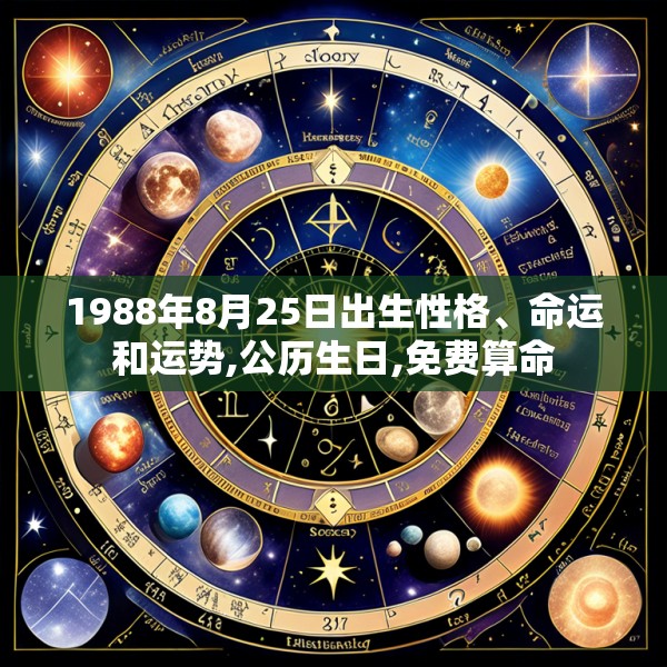 1988年8月25日出生性格、命运和运势,公历生日,免费算命