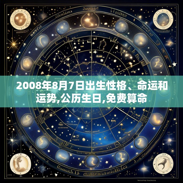 2008年8月7日出生性格、命运和运势,公历生日,免费算命