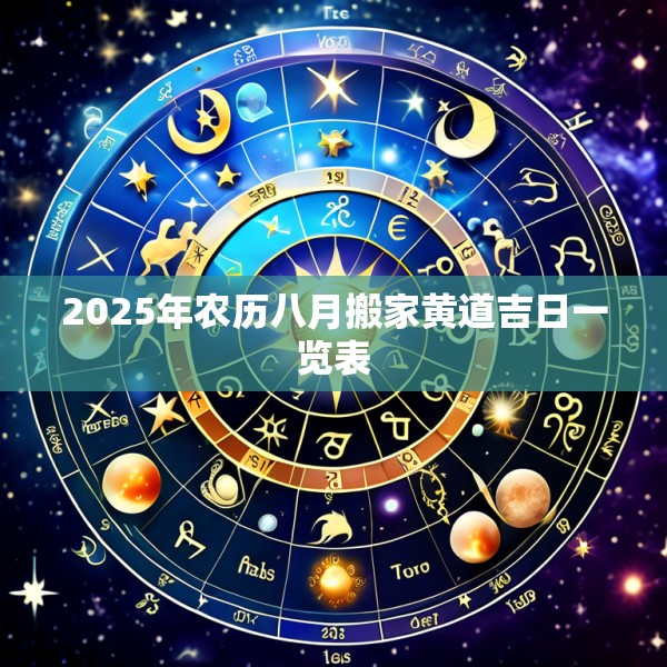 2025年农历八月搬家黄道吉日一览表