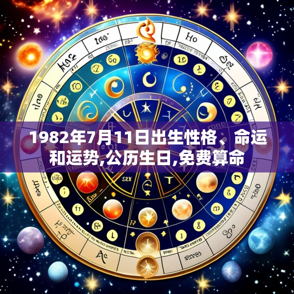 1982年7月11日出生性格、命运和运势,公历生日,免费算命