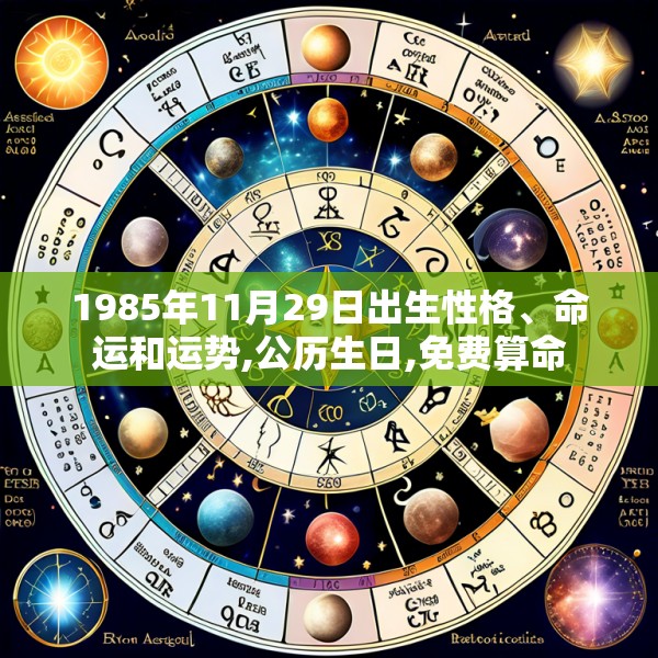 1985年11月29日出生性格、命运和运势,公历生日,免费算命