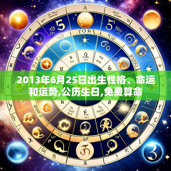 2013年6月25日出生性格、命运和运势,公历生日,免费算命