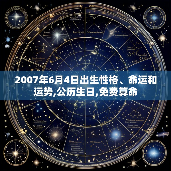 2007年6月4日出生性格、命运和运势,公历生日,免费算命