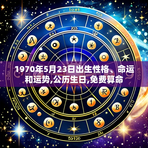 1970年5月23日出生性格、命运和运势,公历生日,免费算命