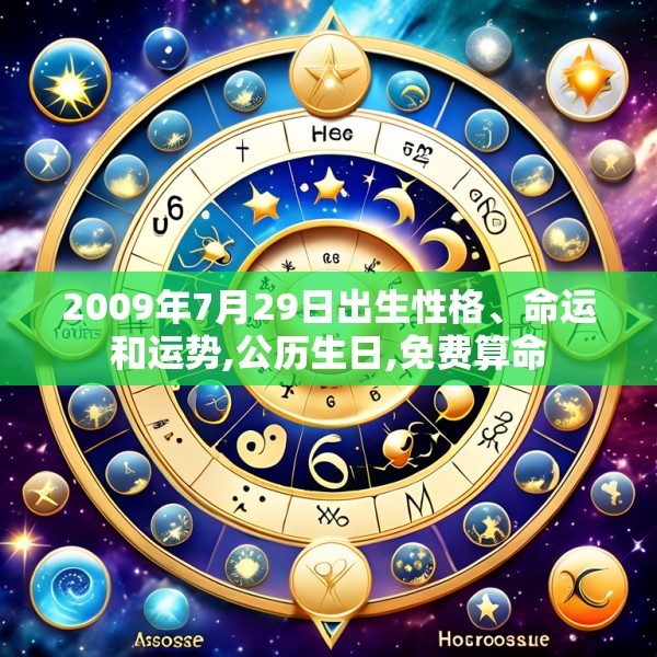 2009年7月29日出生性格、命运和运势,公历生日,免费算命