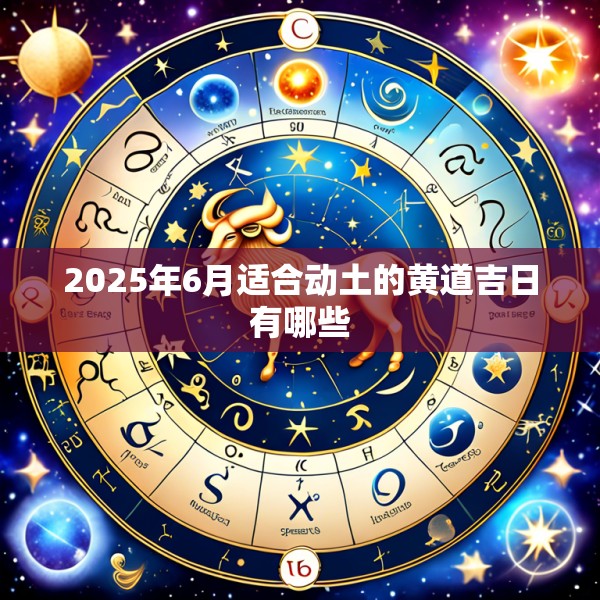2025年6月适合动土的黄道吉日有哪些
