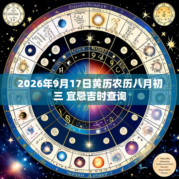 2026年9月17日黄历农历八月初三 宜忌吉时查询