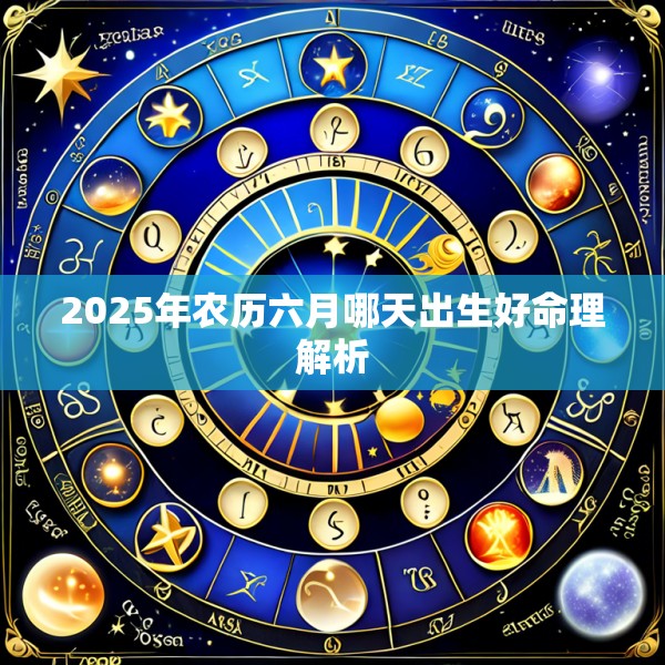 2025年农历六月哪天出生好命理解析