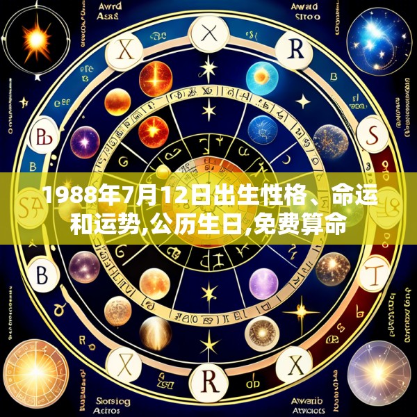 1988年7月12日出生性格、命运和运势,公历生日,免费算命