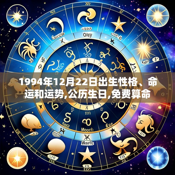 1994年12月22日出生性格、命运和运势,公历生日,免费算命