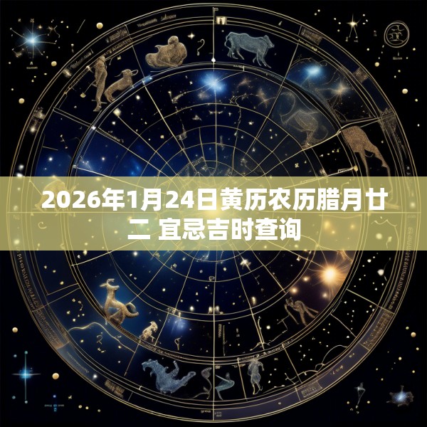 2026年1月24日黄历农历腊月廿二 宜忌吉时查询