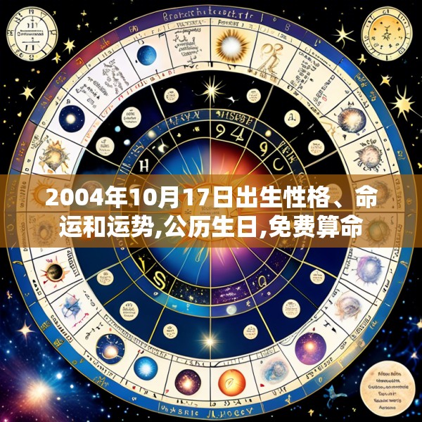 2004年10月17日出生性格、命运和运势,公历生日,免费算命