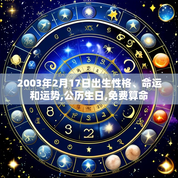 2003年2月17日出生性格、命运和运势,公历生日,免费算命