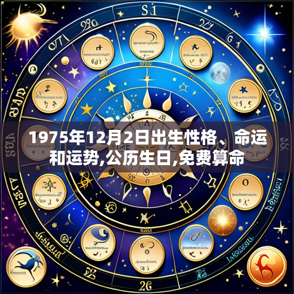 1975年12月2日出生性格、命运和运势,公历生日,免费算命