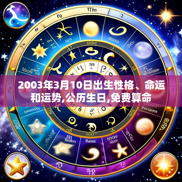 2003年3月10日出生性格、命运和运势,公历生日,免费算命